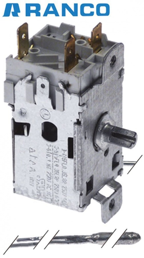 Termostat, senzor ø 9,5 mm, lungime senzor 107 mm, lungime tub capilar 2900 mm - Cod 390646