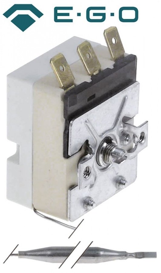 Termostat 29-83°C, contact 16 A, bulb ø 6 x 113 mm, capilar 870 mm - 390664