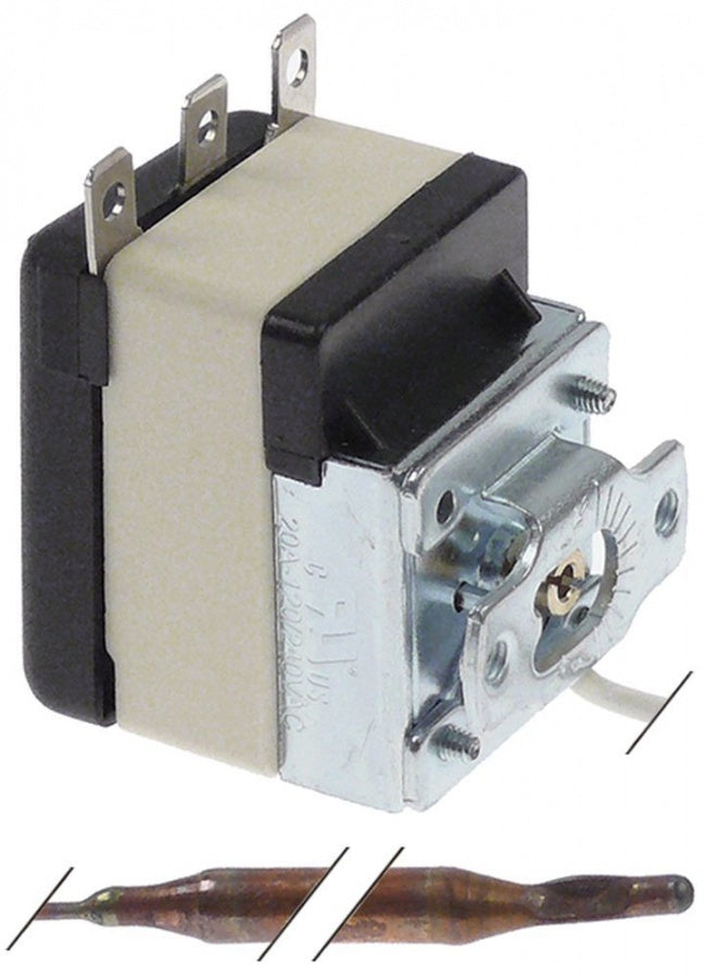 Termostat fara ax, max. 83°C, contact in comutatie 1CO, 16 A, bulb ø 6 x 110 mm - 390686