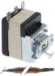 Termostat fara ax, max. 83°C, contact in comutatie 1CO, 16 A, bulb ø 6 x 110 mm - 390686