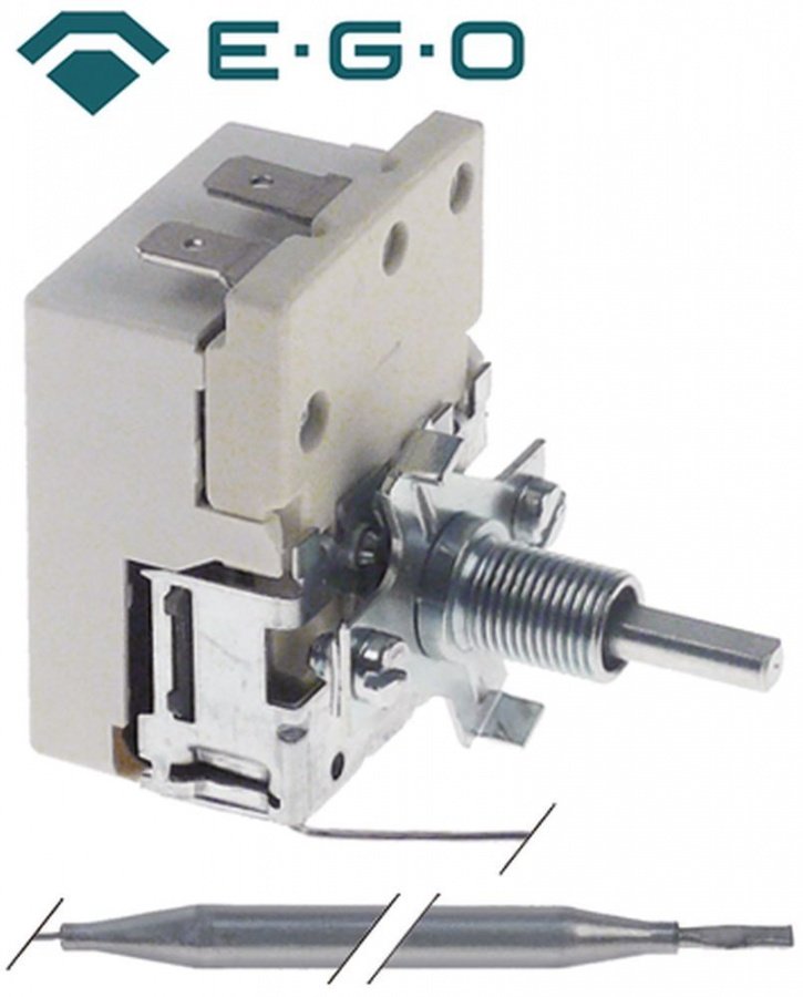 Termostat reglabil 38-103°C, 1 contact, bulb ø 6 x 69 mm, capilar 1470 mm - 390700