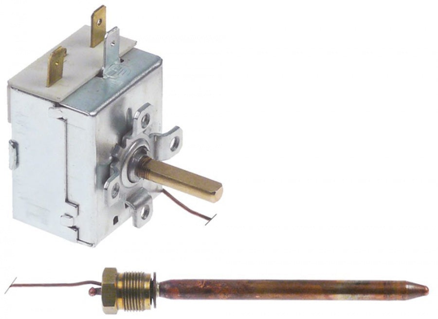 Termostat IMIT TR2, 128,5°C, contact NC 16A, bulb ø 6,5x95mm, filet niplu M14x1, capilar 1,5m - 390707