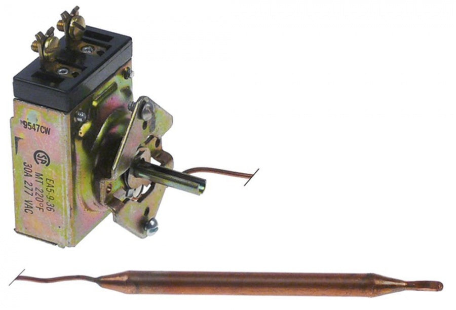 thermostat t.max. 104°C 1-pole 30A probe ø 9,5mm probe length 136mm capillary pipe length 900mm