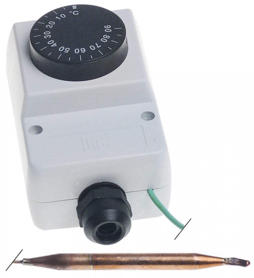 thermostat t.max. 90°C temperature range 30-90°C 1-pole 16A probe ø 6,5mm probe L 85mm