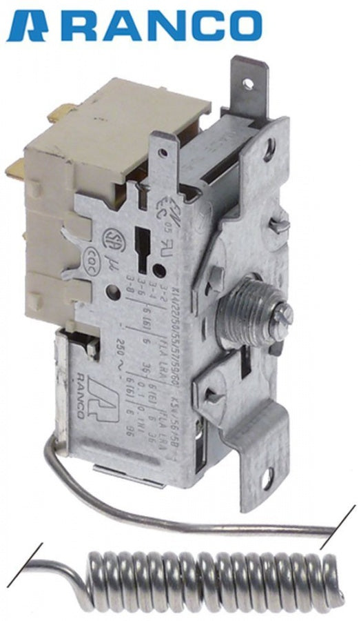 Termostat RANCO K22L1074, -19 -1°C, senzor ø 9 x 42 mm, capilar 1450 mm - 390737