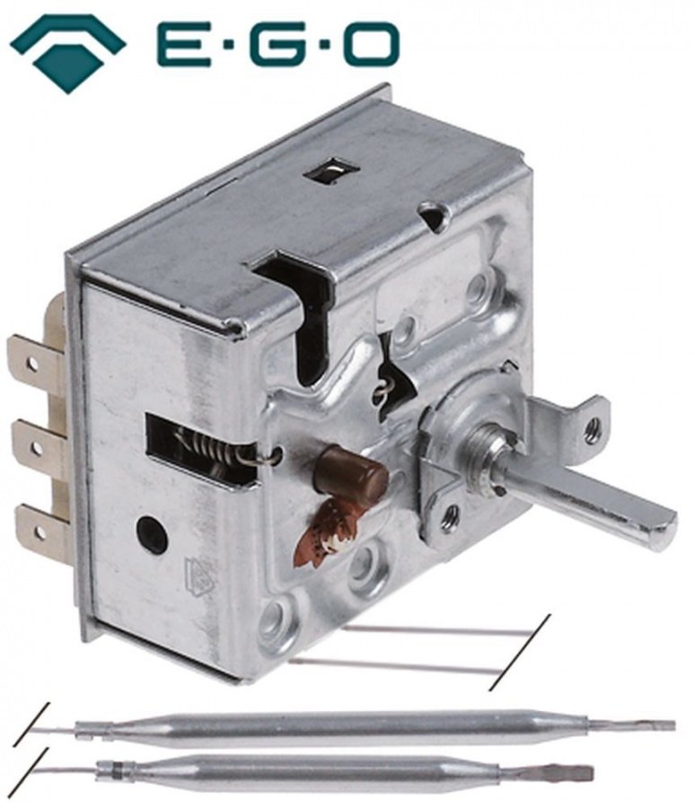 Termostat friteuza dublu, cu 2 sonde, lucru 53-195°C, siguranta 240°C, cu 3 contacte 16 A - 390752