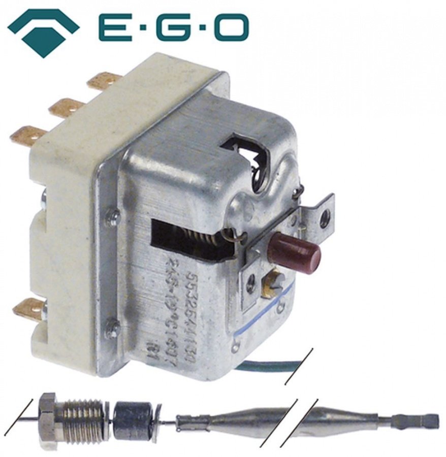 safety thermostat 245°C, 3-pole, probe ø 6 mm, probe length 78 mm, capillary pipe length 1500 mm - 390813