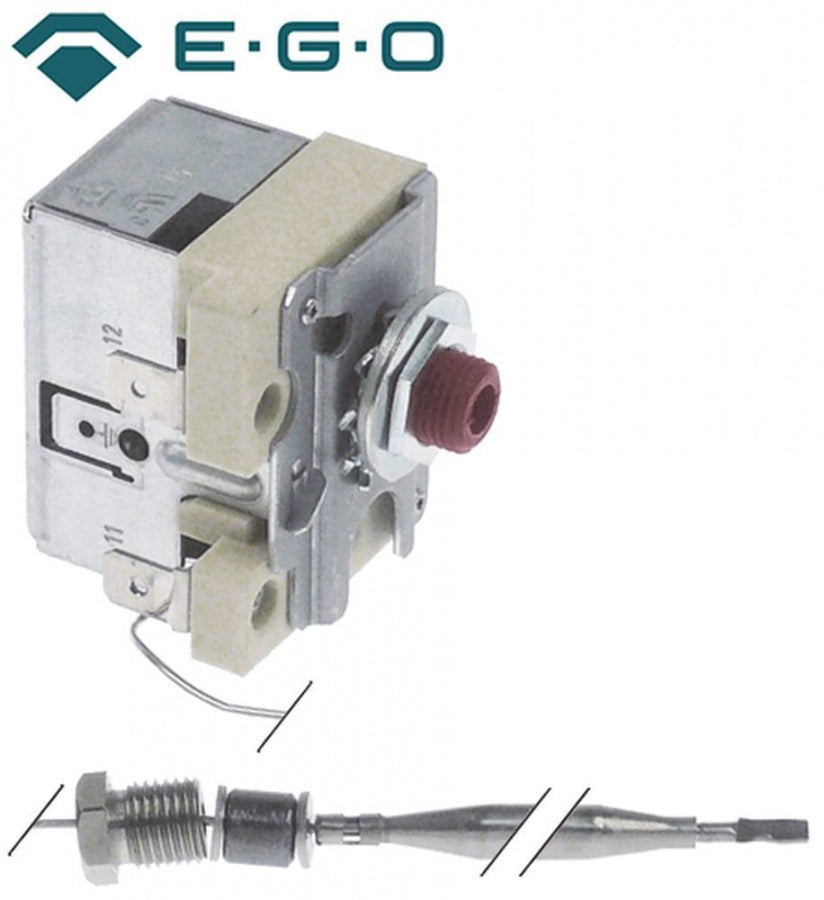 safety thermostat 245°C, 1-pole 1NC, probe ø 6 x 78 mm, capillary pipe length 700 mm