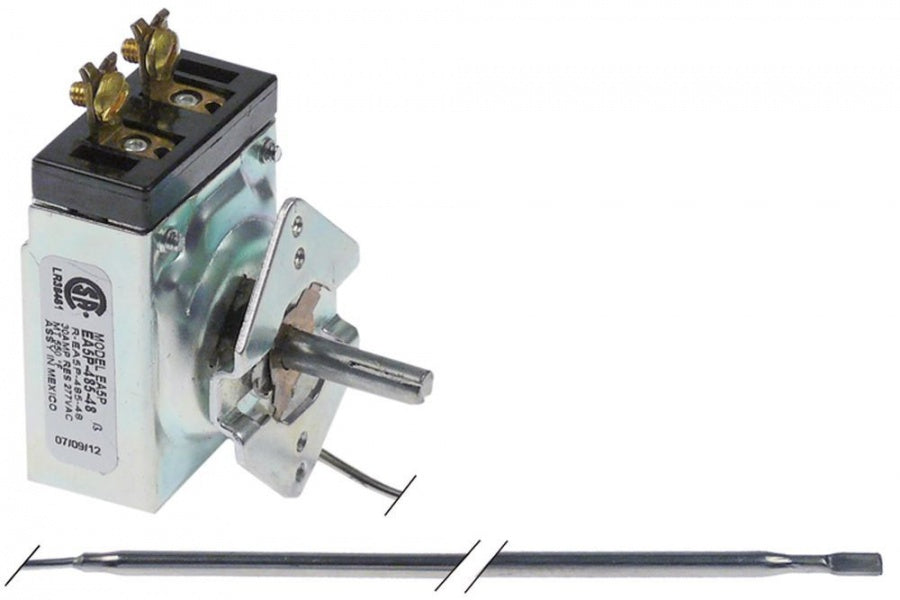 Termostat 200-550°F (93-287°C), contact 30 A, senzor ø 4,6x290 mm, fir capilar L 1200 mm - 390835