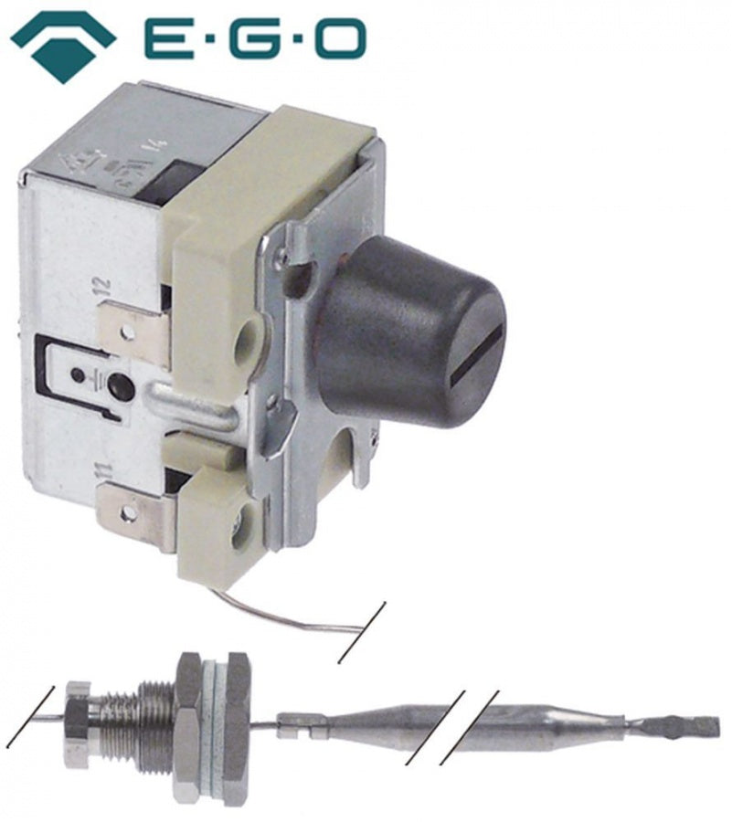 safety thermostat 245°C, 1-pole 1NC, probe ø 6 x 78 mm, capillary pipe length 750 mm