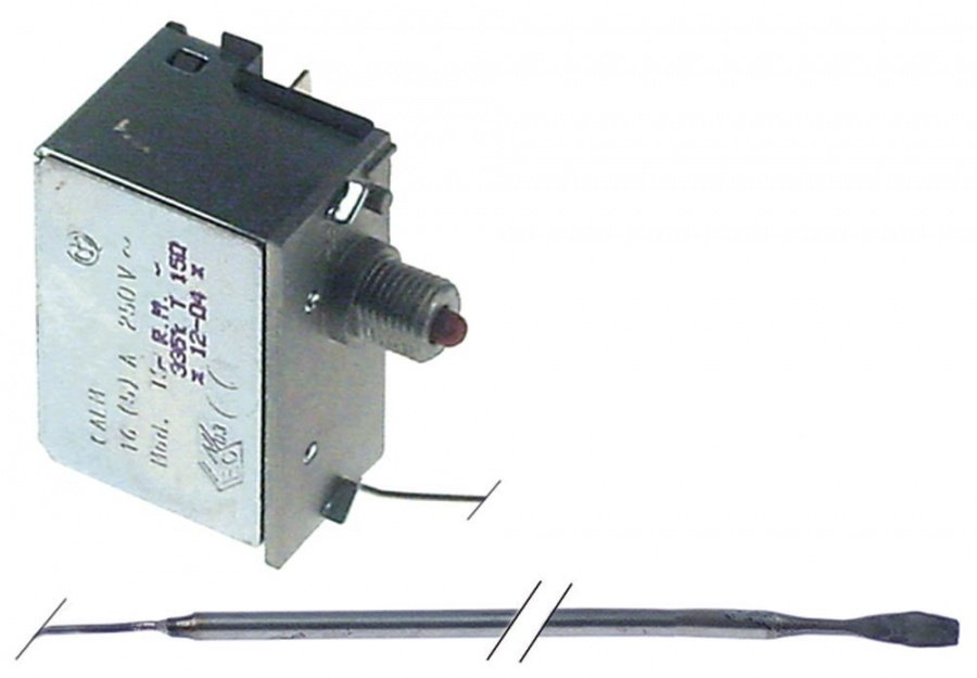 safety thermostat switch-off temp. 123°C 1-pole 16A probe ø 3mm probe L 200mm capillary pipe 920mm