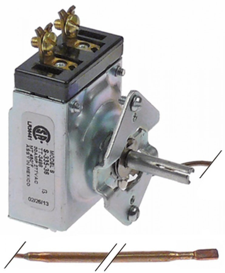 thermostat t.max. 232,2°C 1-pole 1NO 30A probe ø 5mm probe L 280mm capillary pipe 900mm