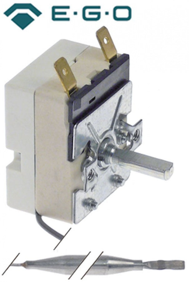 Termostat friteuza 0-190°C, 1NO, 16 A , senzor ø 6 mm, L 115 mm, fir capilar 550 mm - 390885