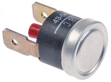 bi-metal safety thermostat switch-off temp. 68°C 1NC 16A connection F6,3 mounting ø 16mm