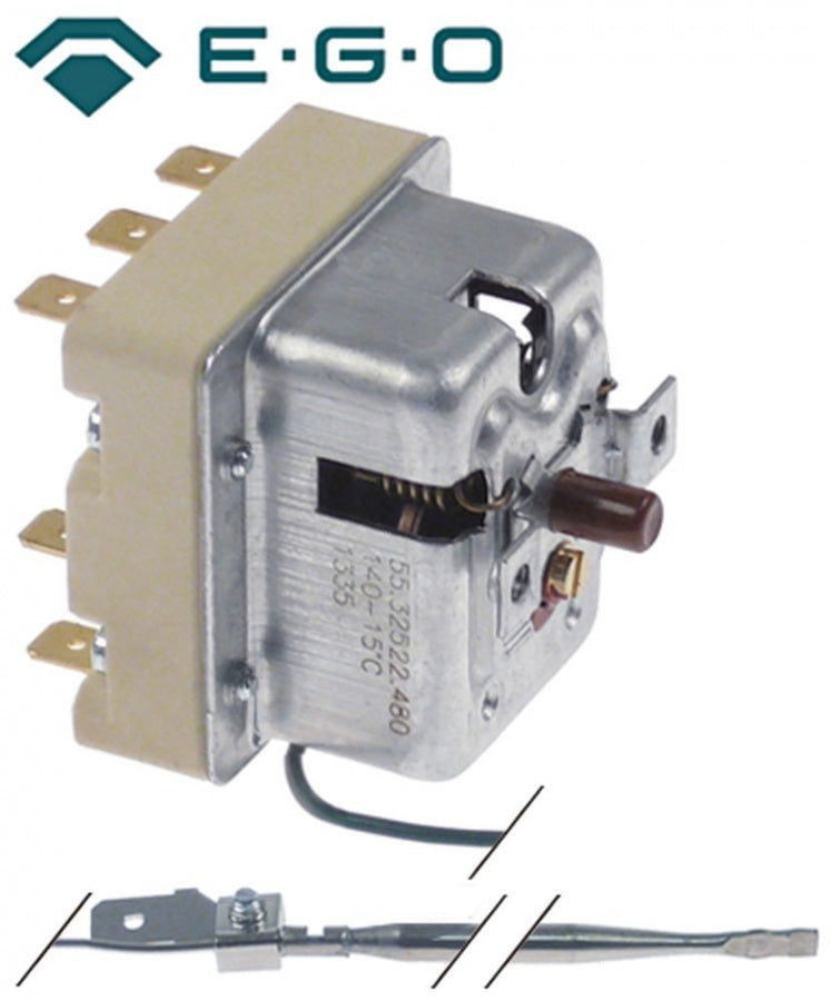 Termostat de siguranta trifazic, 305°C, sonda ø 4 x 128 mm, capilar 890 mm, EGO 55.32562.160, 5532562160 - 390921