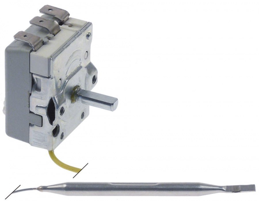 Termostat TECASA 0-90°C, contact in comutatie 1CO, 16A, bulb ø 6x100mm - 376108