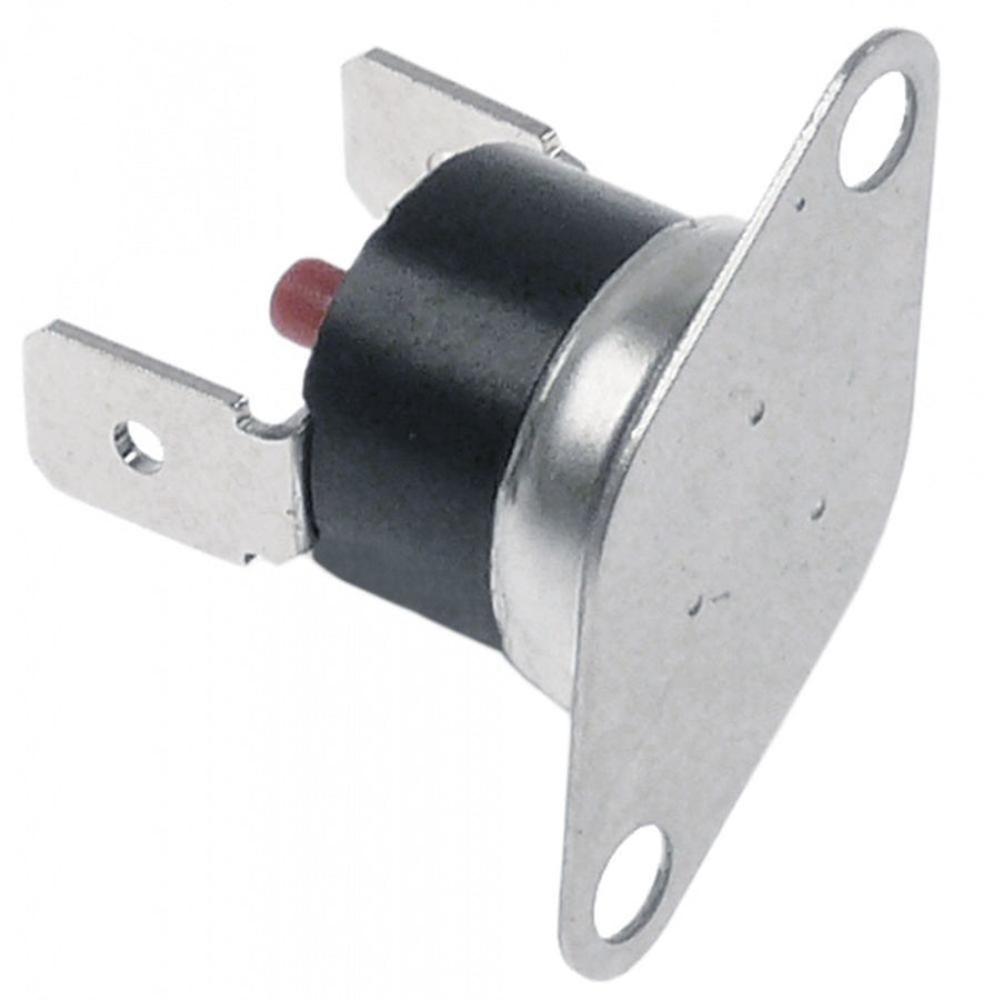 bi-metal safety thermostat hole distance 23,5mm switch-off temp. 120°C 1NC 1-pole 10A 250V