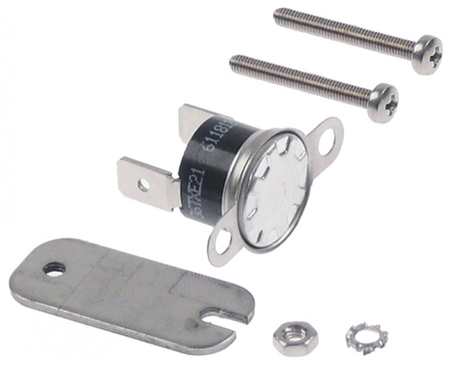bi-metal safety thermostat switch-off temp. 60°C 1-pole connection F6,3
