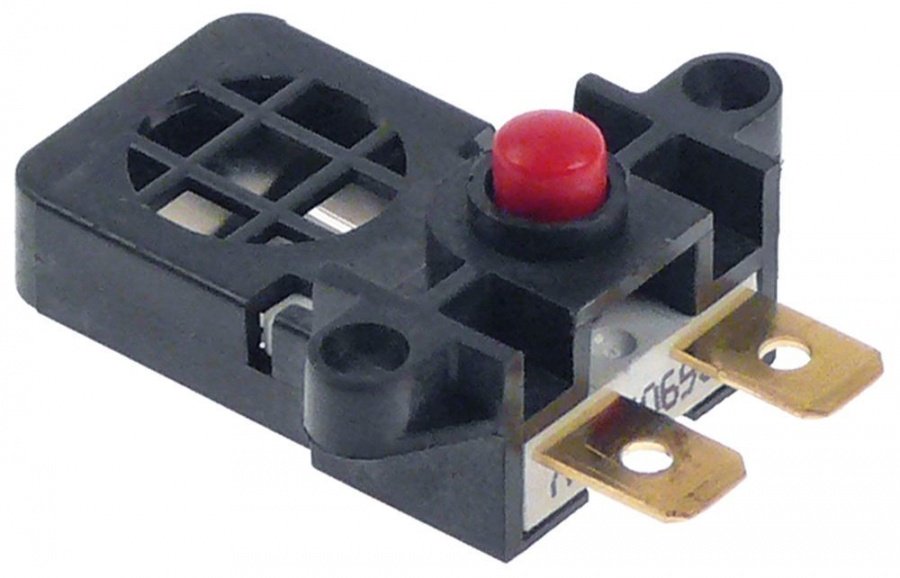 bi-metal safety thermostat hole distance 28,5mm 1-pole connection male faston 6,3mm vertical