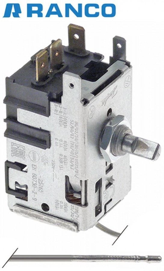 termostat RANCO tip K50-L3319 ø senzor 2mm L senzor 7mm țeavă capilară 1000mm