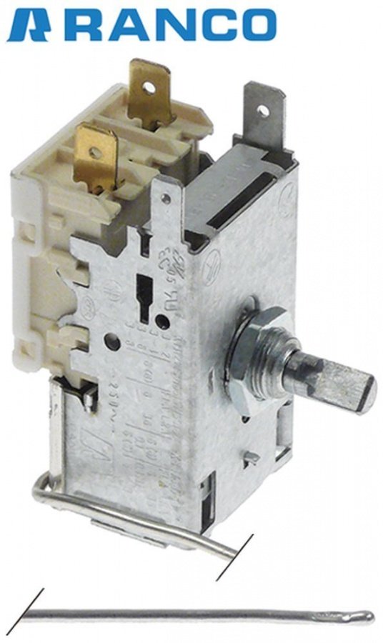 termostat RANCO tip K50B-S3492 ø senzor 2mm L senzormm țeavă capilară 2500mm T cald -19°C