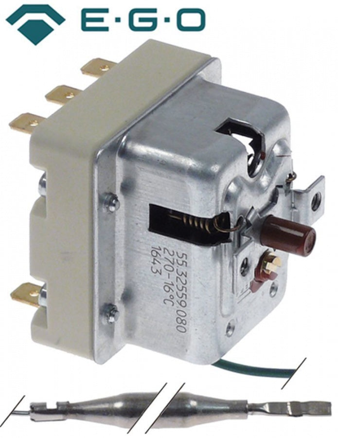 termostat de siguranta temp. de deconectare 270°C 3cu -poli 3NC 16A ø senzor 6mm L senzor 79mm