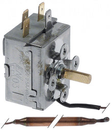 Termostat 30-90°C, contact in comutatie 1CO, 15A, dimensiuni bulb ø 6 x 90 mm, lungime capilar 1,4 m - 391058