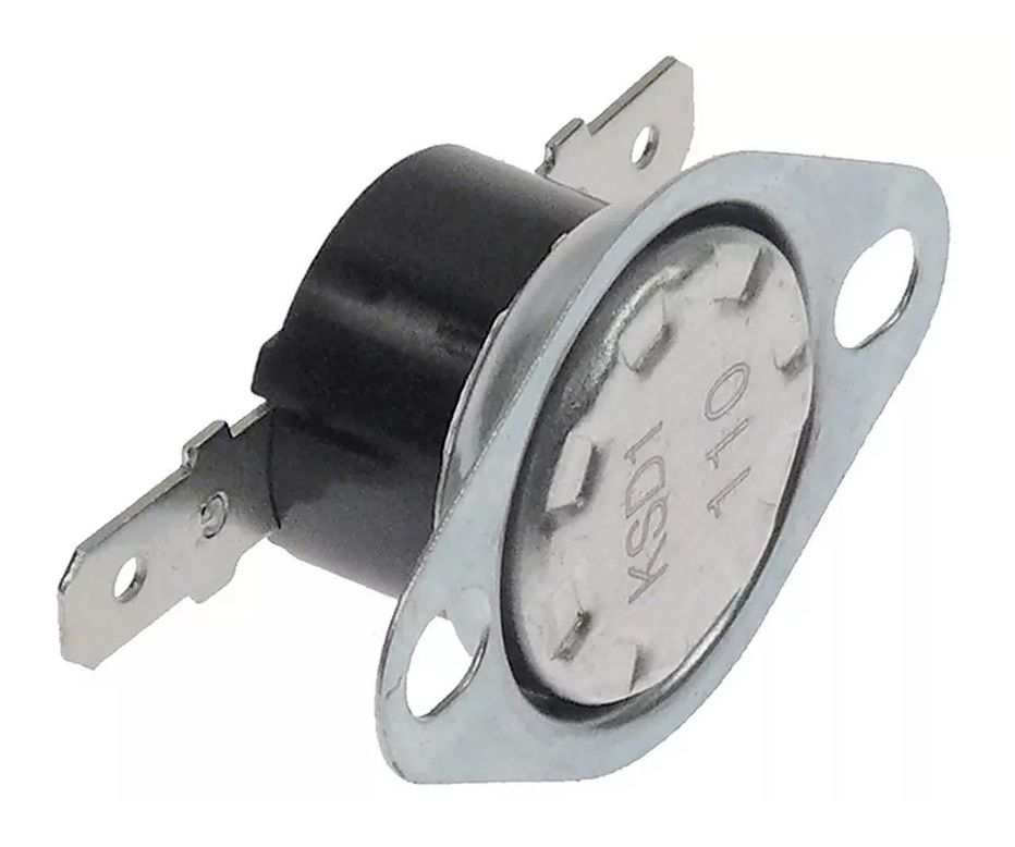 Termostat cu bimetal KSD1 110°C, contact 1NC, 10A, 250V - 391090
