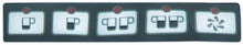 Folie tastatura cu 5 butoane - 400343