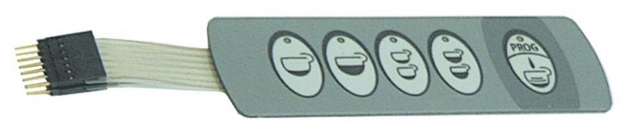 Tastatura membrana cu 5 butoane,130 x 40 mm - 400435