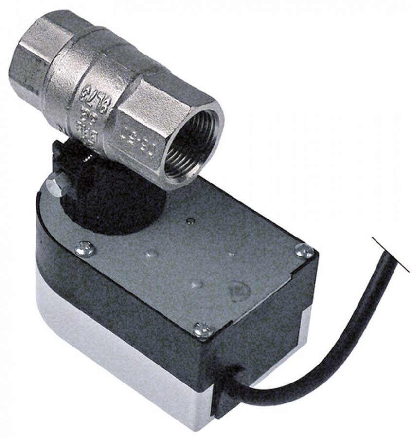 Robinet servo cu bila, filet int ¾", 230 V, L 68mm, actionare electrica - Cod 400460
