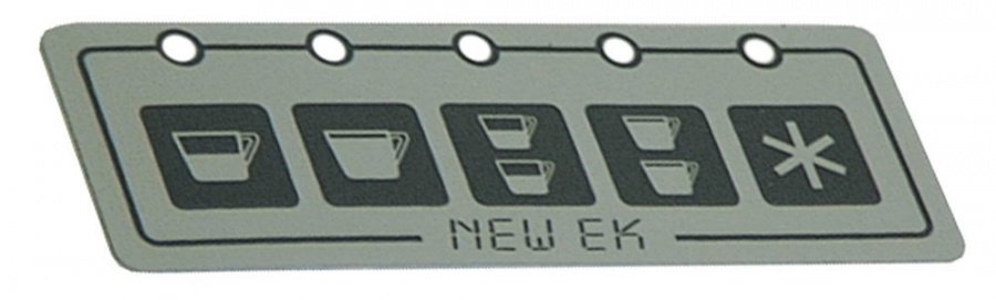 Folie tastatura cu 5 butoane, 110 x 38 mm - 400500
