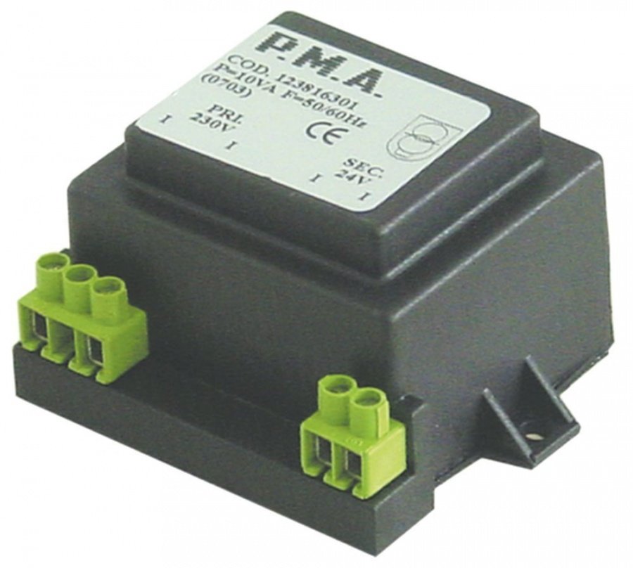 transformer primary 230VAC secondary 24VAC 10VA secondary 0,4A connection screw 50Hz
