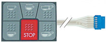 Tastatura membrana cu 6 butoane, 58 x 68 mm, conectare cu 6 contacte, Faema - 400674
