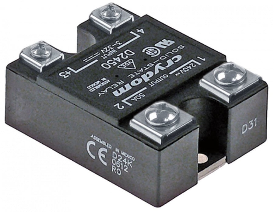 Releu de putere electronic - semiconductor SSR CRYDOM type D2450, 50 A, L 59 x 46 mm - 400780
