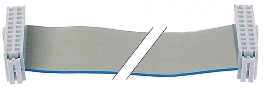 ribbon cable 20 -pole L 800 mm plug type  raster size 2,54 mm