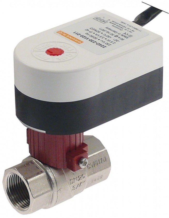 Robinet servo cu bila, filet intern ¾", actionare electrica, 230 V, 2,5 W, pentru golire boiler - 401190