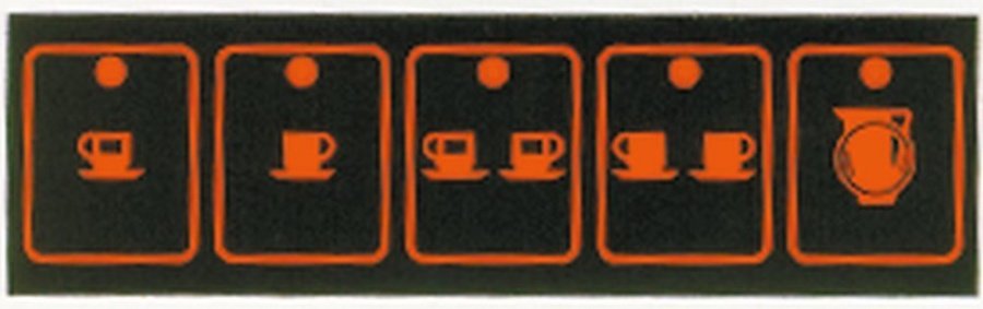 Folie tastatura cu 5 butoane, 92 x 26 mm - 401434
