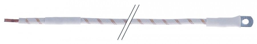 copper wire 4mm² insulation glass fibre connection cable lug ø4mm L 1400mm