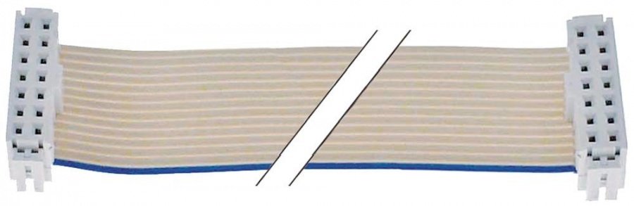 ribbon cable 14 -pole L 2500 mm plug type  raster size 2,54 mm