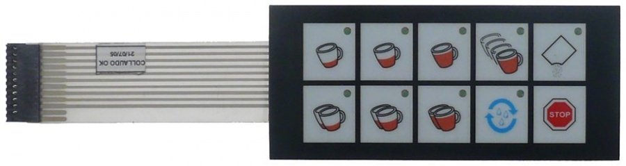 Tastatura membrana cu 10 butoane, 135 x 60mm - 401713