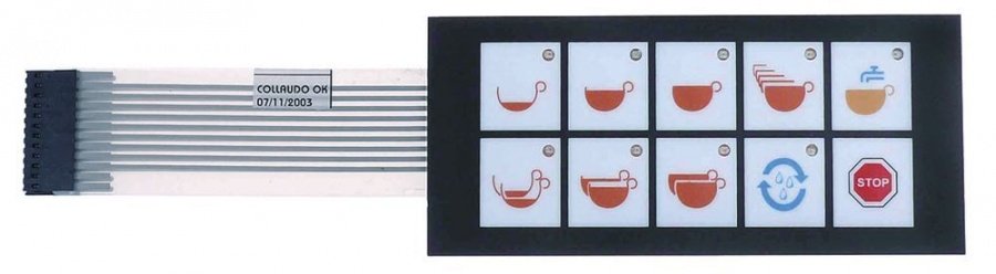 Tastatura membrana cu 10 butoane, 135 x 60mm, WEGA - 401715