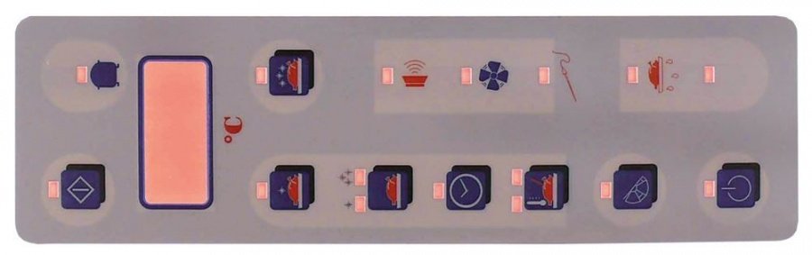 keypad foil SAGI buttons 8 suitable for for ice maker L 200mm W 60mm
