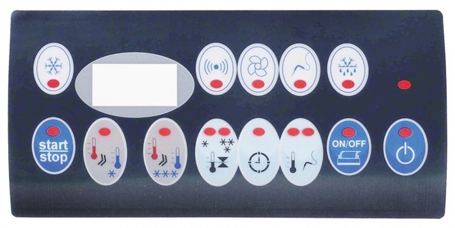 keypad foil blast chiller buttons 9 L 212mm W 102mm POLARIS