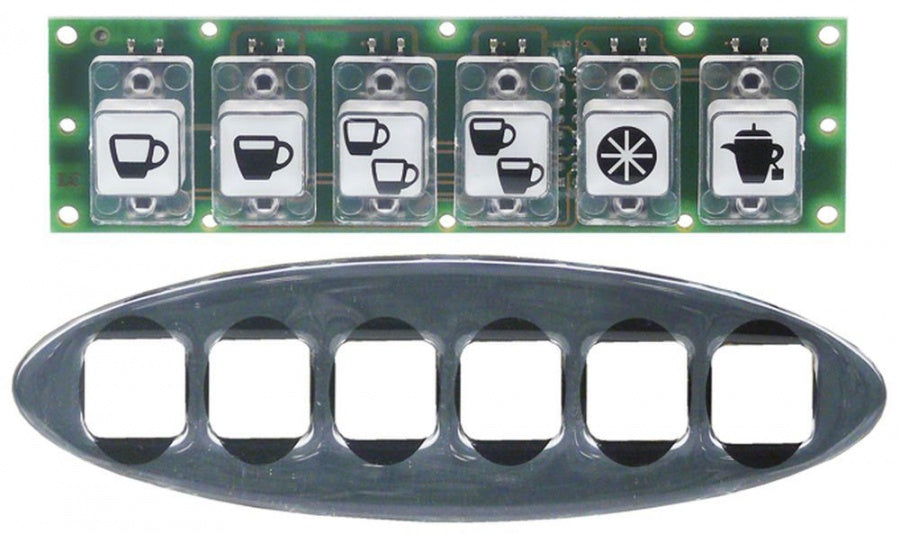 keypad PCB L 125mm W 35mm with front panel buttons 6