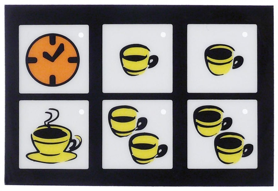 keypad foil coffee machine MIA buttons 6 L 79mm W 54mm