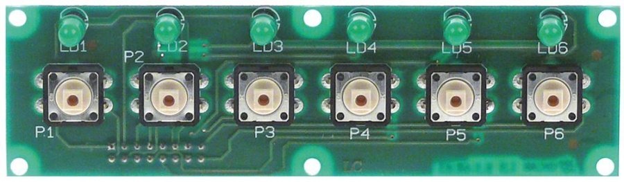 Tastatura PCB cu 6 butoane, L 123 x 35 mm, Gicar 8.5.68.63 - 402486