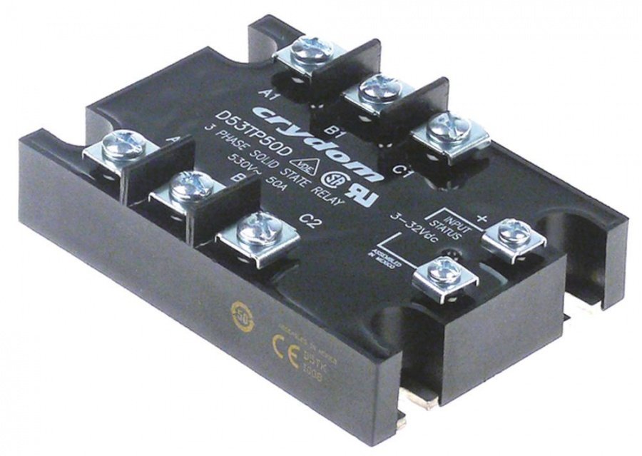 Releu de putere electronic - semiconductor SSR CRYDOM D53TP50D, trifazic 50 A,  530 VAC - 402490