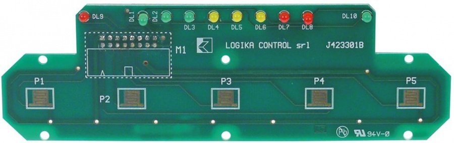 keypad PCB L 154mm W 49mm buttons 5