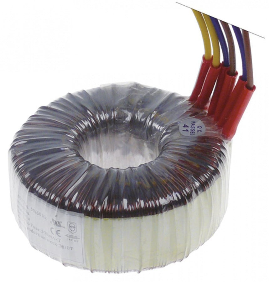 transformer primary 2x115V secondary 24V 75VA secondary 0,5A 50/60Hz type T075.E.003